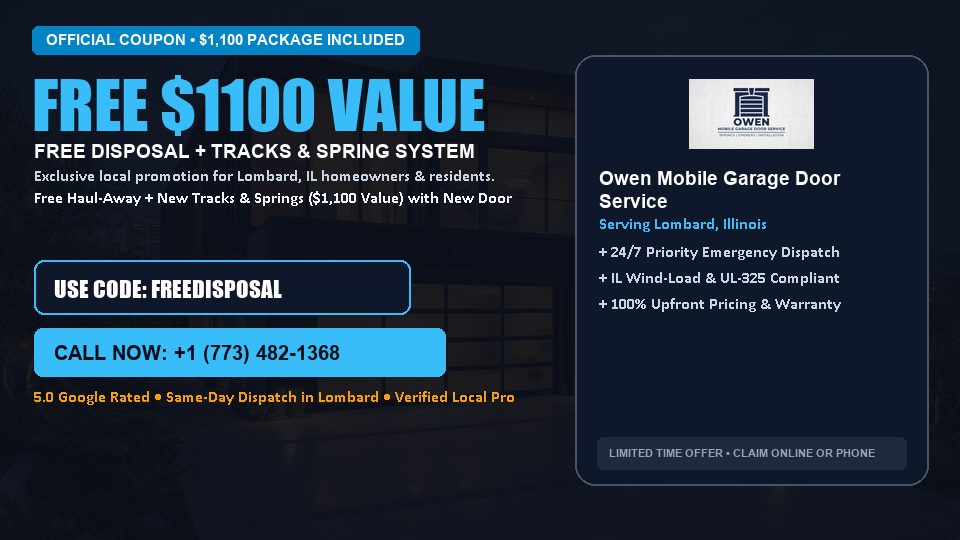 Owen Mobile Garage Door Service FREE Haul-Away & Heavy-Duty Tracks with New Door